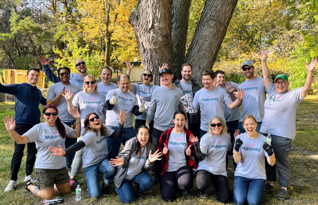 Wingspan Yard Clean Up - Some members of the Real Estate Solutions Team helped with yard work for Wingspan Life Resources, a nonprofit organization that provides housing and care for adults with developmental disabilities